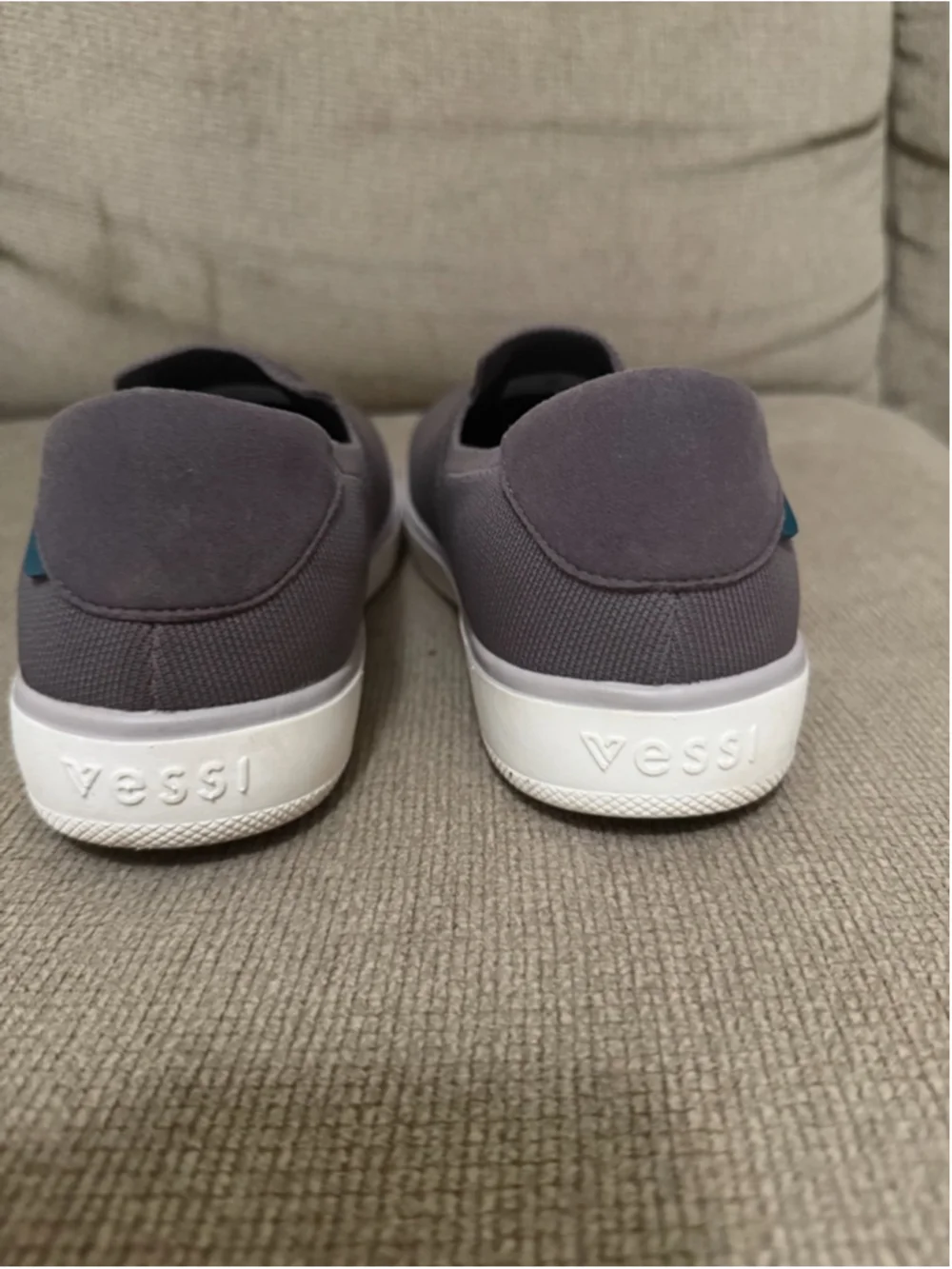 Vessi Boardwalk Slip-On Women's Gray Waterproof DymaTex Knit Sneaker Size 9